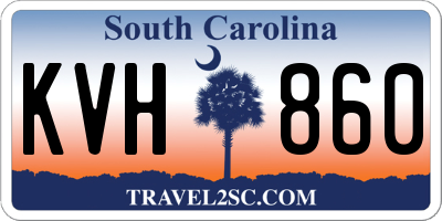 SC license plate KVH860