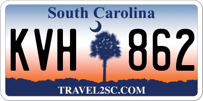SC license plate KVH862
