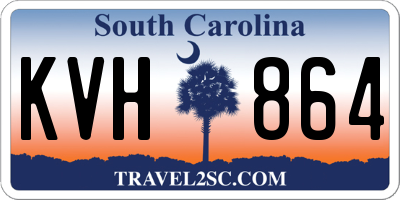 SC license plate KVH864