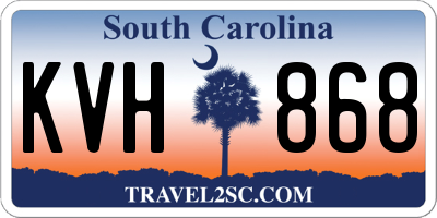 SC license plate KVH868