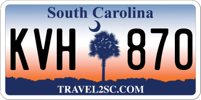 SC license plate KVH870