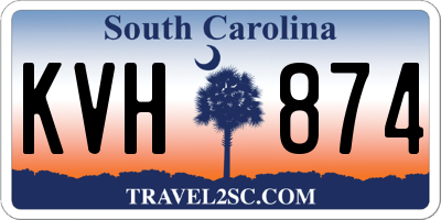SC license plate KVH874