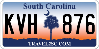 SC license plate KVH876