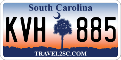 SC license plate KVH885