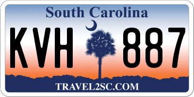 SC license plate KVH887