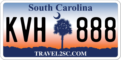 SC license plate KVH888