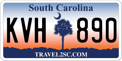 SC license plate KVH890