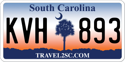 SC license plate KVH893