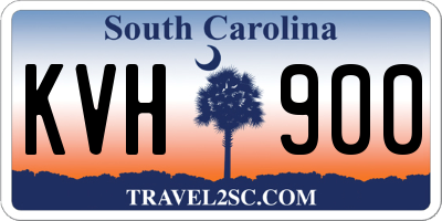 SC license plate KVH900