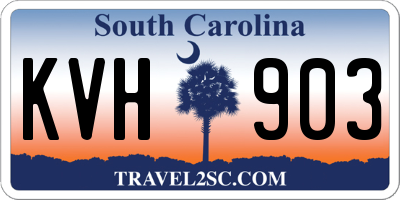 SC license plate KVH903