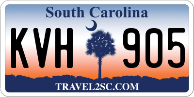 SC license plate KVH905