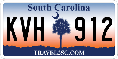 SC license plate KVH912