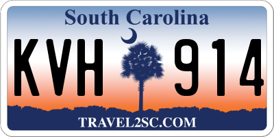 SC license plate KVH914