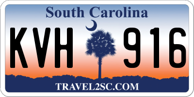 SC license plate KVH916