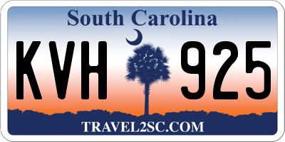 SC license plate KVH925
