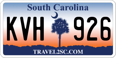 SC license plate KVH926