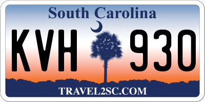 SC license plate KVH930
