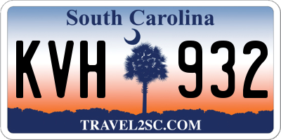 SC license plate KVH932
