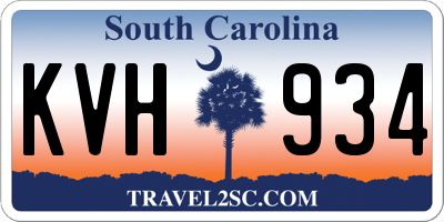 SC license plate KVH934