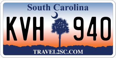SC license plate KVH940