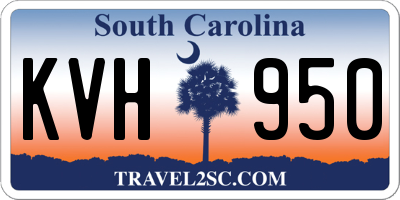 SC license plate KVH950