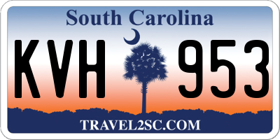 SC license plate KVH953