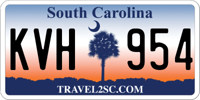 SC license plate KVH954