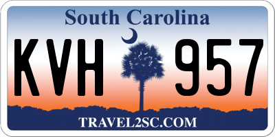 SC license plate KVH957