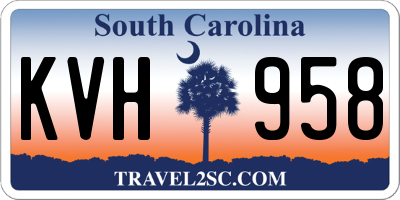 SC license plate KVH958