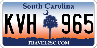 SC license plate KVH965