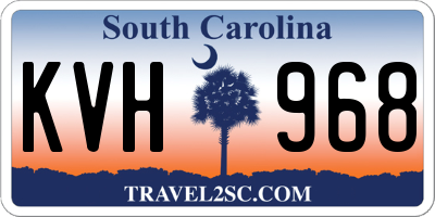 SC license plate KVH968