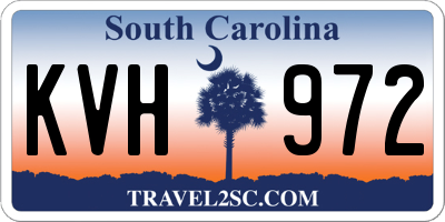 SC license plate KVH972