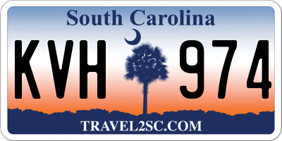 SC license plate KVH974