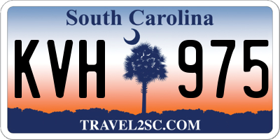 SC license plate KVH975