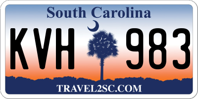 SC license plate KVH983