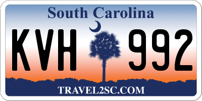 SC license plate KVH992