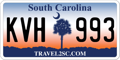 SC license plate KVH993