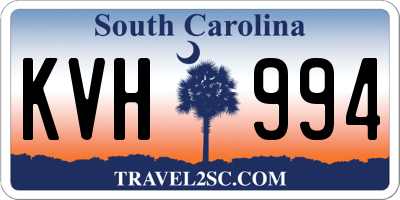 SC license plate KVH994