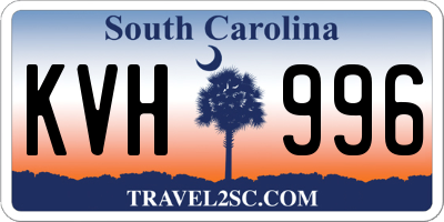 SC license plate KVH996