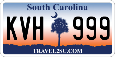 SC license plate KVH999
