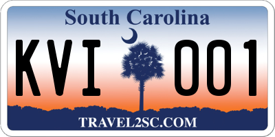 SC license plate KVI001