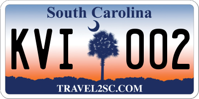 SC license plate KVI002