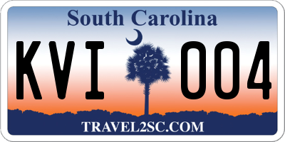 SC license plate KVI004