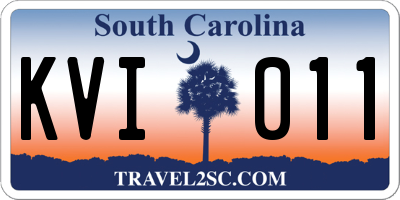 SC license plate KVI011