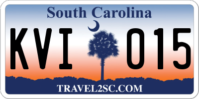 SC license plate KVI015