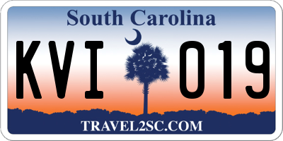 SC license plate KVI019