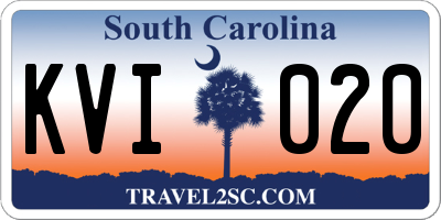 SC license plate KVI020