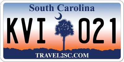 SC license plate KVI021