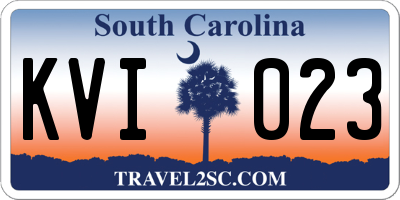 SC license plate KVI023