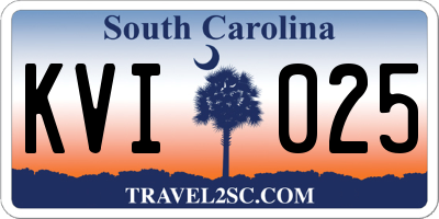 SC license plate KVI025